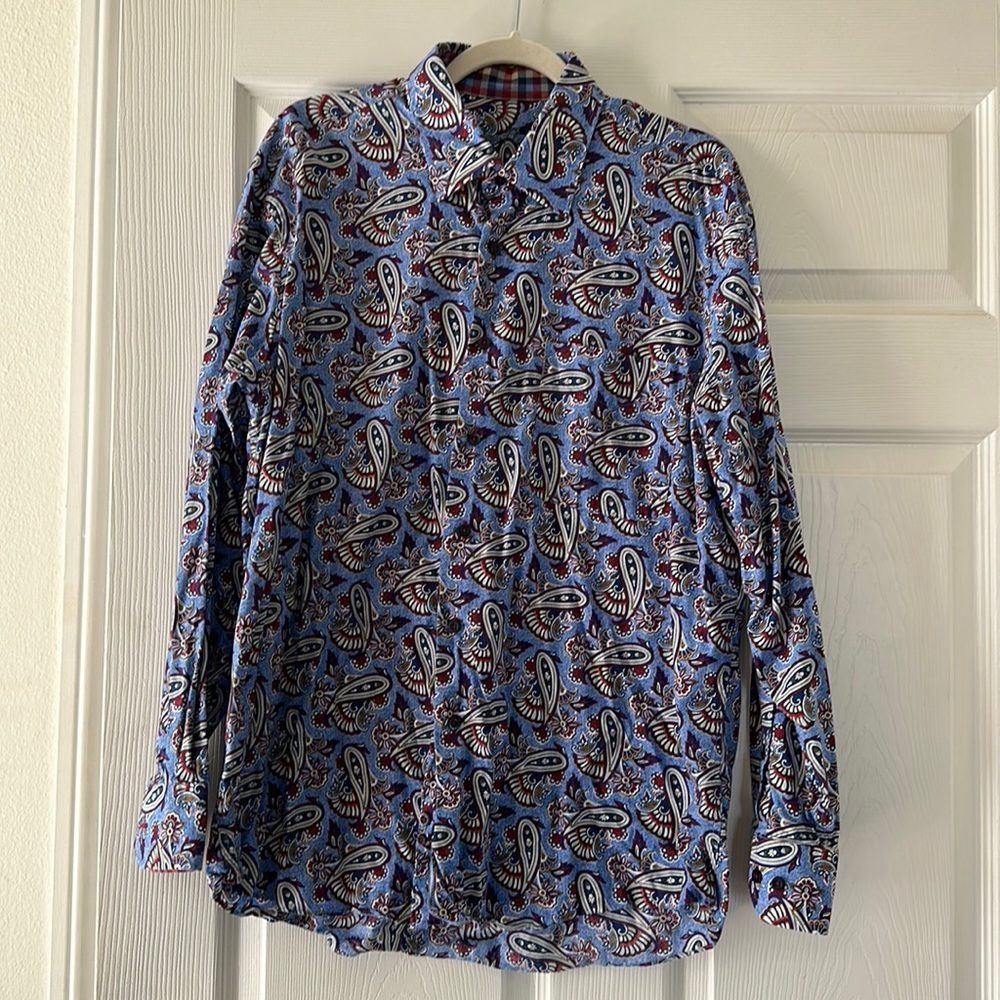 Alan Flusser Dress Shirt Size L